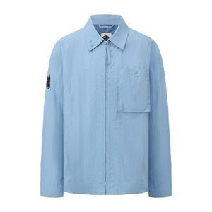 Pretty Green Mens Nylon Overshirt / Mid Blue